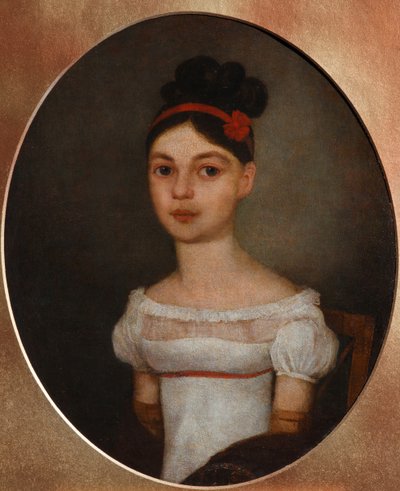 Retrato de Yelizaveta Fyodorovna Ozerova, née Zagryazyskaya 1800-1885, c. 1815 de Unbekannt