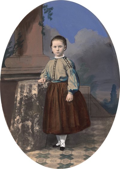 Retrato de uma menina, década de 1860. de Unbekannt