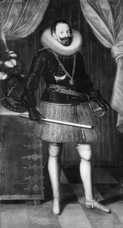 Retrato de um homem de armadura, início do século XVII. de Unbekannt