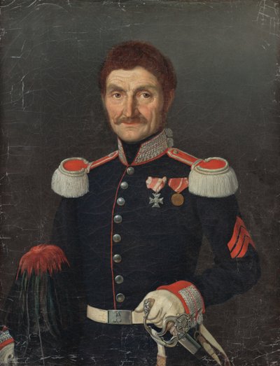 Retrato de um homem de uniforme de Unbekannt