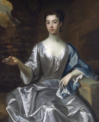 Retrato de uma mulher, chamada Maria Taylor Byrd, 1700-1725. de Unbekannt