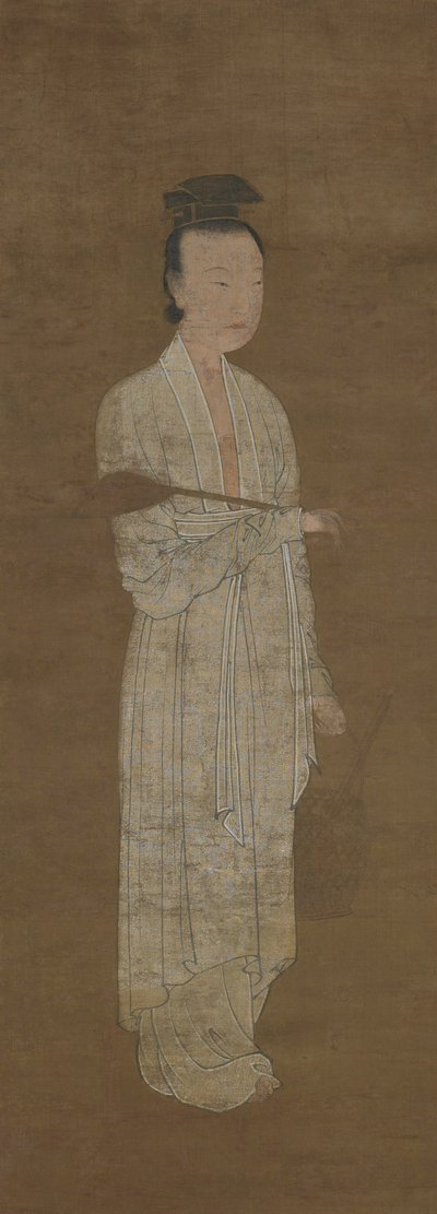 Retrato de uma mulher de branco: Lu Meiniang, século XIV. de Unbekannt