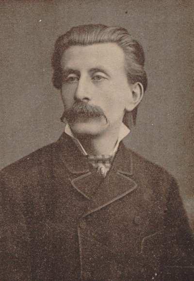 Retrato do pianista e compositor Moritz Moszkowski 1854-1925, ca. 1886-1890. de Unbekannt