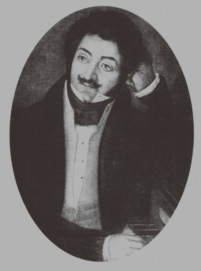Retrato do compositor Alexander Aleksandrovich Alyabyev 1787-1851, 1810s de Unbekannt