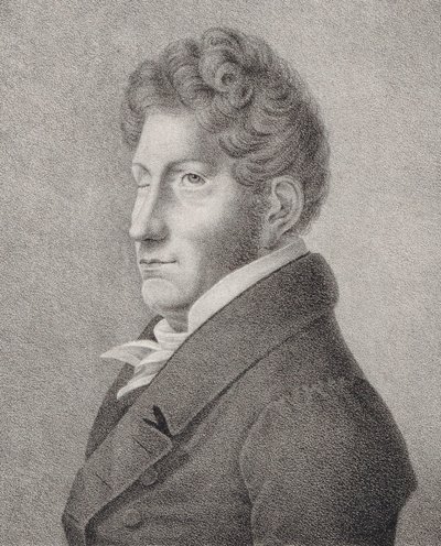 Retrato do compositor Friedrich Kuhlau 1786-1832. de Unbekannt