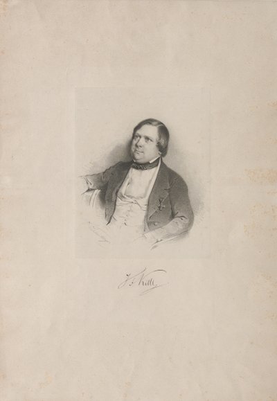 Retrato do Compositor Johann Friedrich Kittl 1806-1868, c. 1850. de Unbekannt