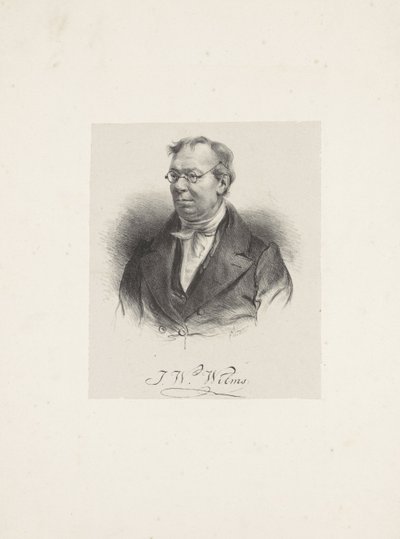 Retrato do compositor Johann Wilhelm Wilms 1772-1847, 1835. de Unbekannt