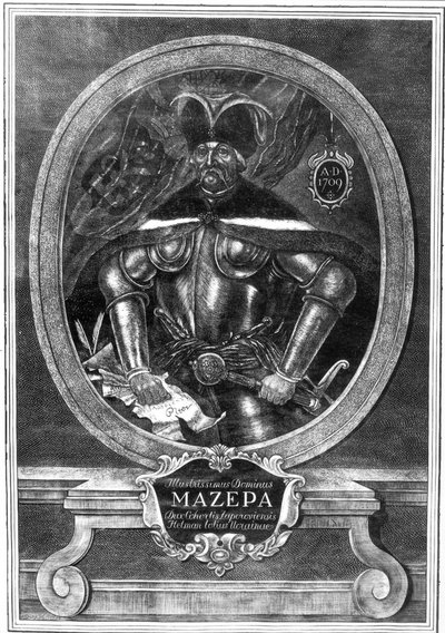 Retrato do Hetman Ivan Mazepa 1639-1709, 1709 de Unbekannt