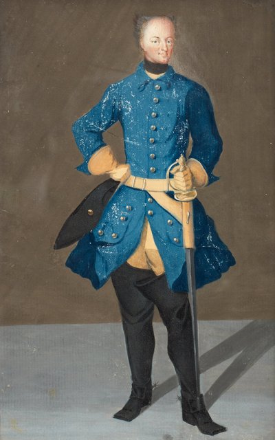 Retrato do rei Carlos XII da Suécia 1682-1718, década de 1710 de Unbekannt