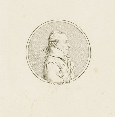 Retrato do poeta e escritor Christoph Martin Wieland 1733-1813, c. 1810 de Unbekannt