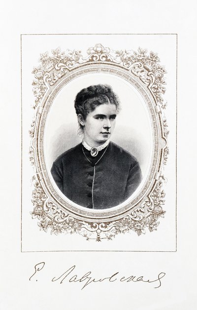Retrato da Cantora Yelizaveta Lavrovskaya 1845-1919, Segunda Metade do Séc.. de Unbekannt