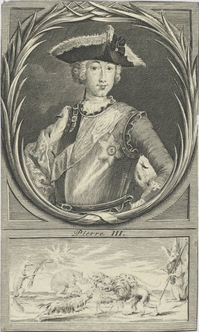 Retrato do czar Pedro III da Rússia 1728-1762, c. 1750 de Unbekannt