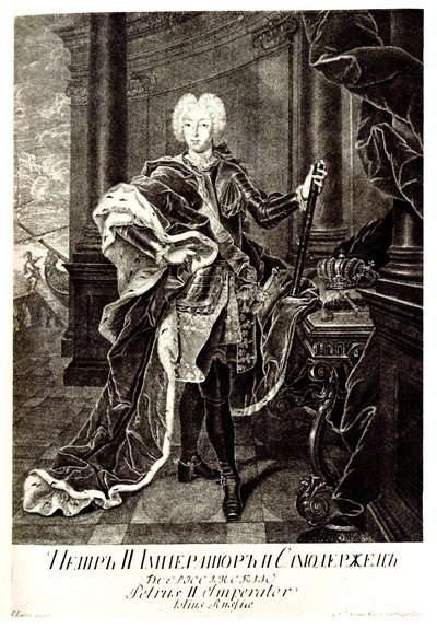 Retrato do czar Pedro II da Rússia 1715-1730 de Unbekannt