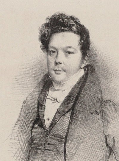 Retrato do compositor Auguste-Mathieu Panseron 1796-1859, 1820. de Unbekannt
