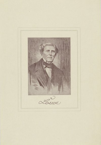 Retrato do compositor Carl Loewe 1796-1869. de Unbekannt