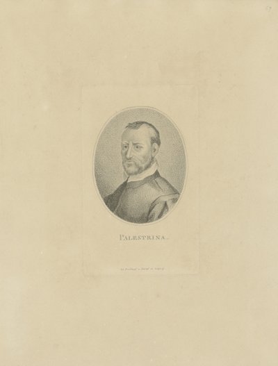 Retrato do compositor Giovanni Pierluigi da Palestrina 1526-1594, c. 1800. de Unbekannt