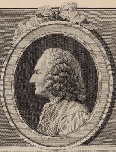 Retrato do compositor Jean-Philippe Rameau 1683-1764. de Unbekannt
