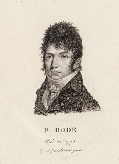 Retrato do compositor Pierre Jacques Joseph Rode 1774-1830. de Unbekannt