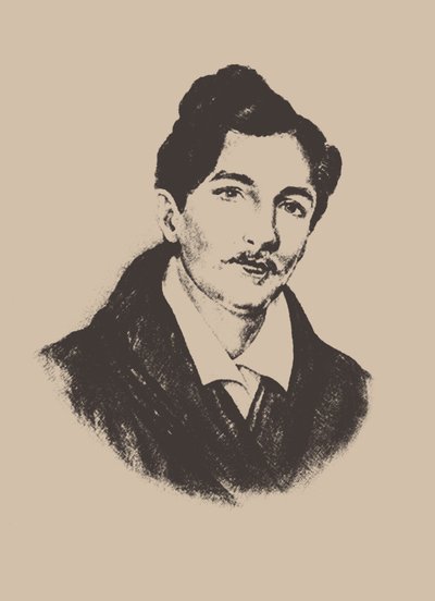 Retrato do compositor e guitarrista Nikolai Ivanovich Alexandrov 1818-1884. de Unbekannt