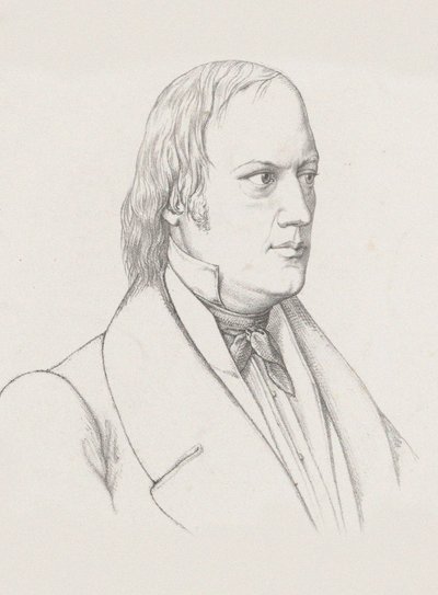 Retrato do maestro e compositor Johann Nepomuk Schelble 1789-1837, c. 1830-1840. de Unbekannt
