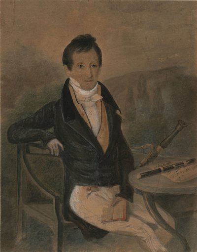Retrato do flautista Jean-Louis Tulou 1786-1865, c. 1840 de Unbekannt
