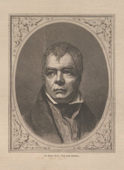 Retrato do romancista histórico e poeta Sir Walter Scott 1771-1832, 1871. de Unbekannt