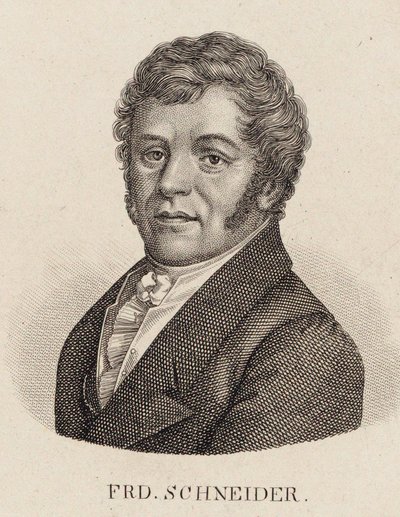 Retrato do organista e compositor Friedrich Schneider 1786-1853. de Unbekannt