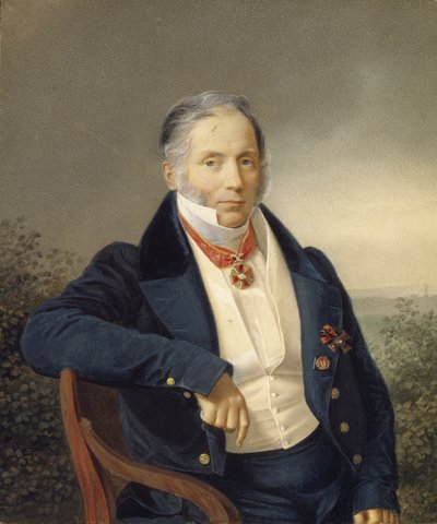 Retrato do pintor Alexander Sauerweid 1782-1844, primeiro trimestre do século XIX. de Unbekannt