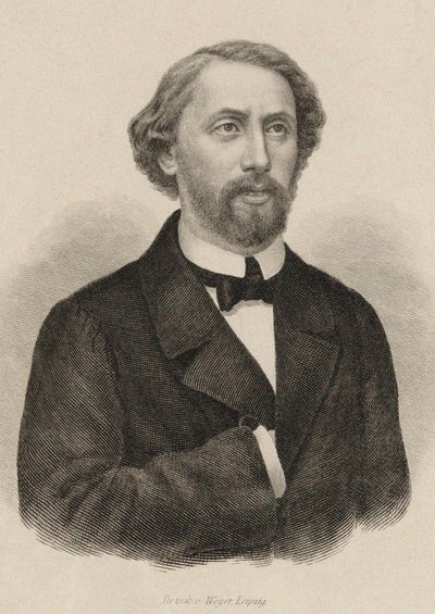 Retrato do pianista e compositor Julius Schulhoff 1825-1898, 1860. de Unbekannt