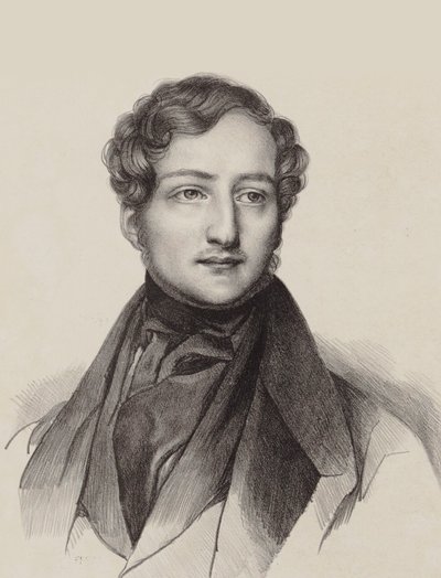 Retrato do pianista e compositor Sigismund Thalberg 1812-1871. de Unbekannt