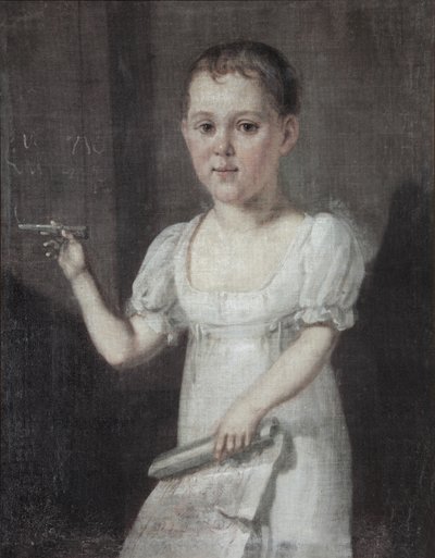 Retrato do poeta Mikhail Lermontov 1814-1841 como Criança, 1817-1818 de Unbekannt