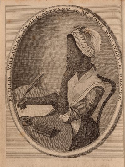 Retrato do poeta Phillis Wheatley c.1753-1784, 1773. de Unbekannt