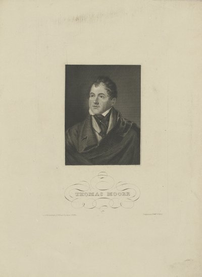 Retrato do poeta Thomas Moore 1779-1852, década de 1830. de Unbekannt