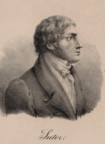 Retrato do cantor e compositor Wilhelm Sutor 1774-1828, ca 1825. de Unbekannt