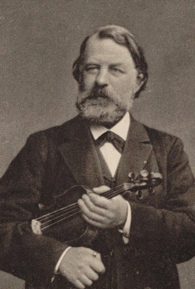 Retrato do violinista e compositor Joseph Joachim 1831-1907. de Unbekannt