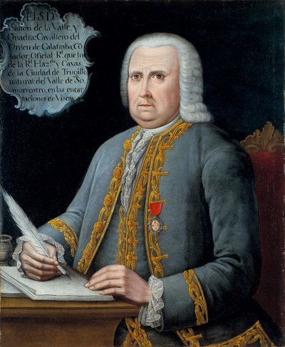 Retratos de Simon de la Valle y Cuadra de Unbekannt