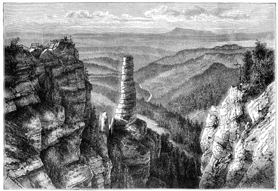 Prebischer Kogel, na Suíça Saxônica, 1879 de Unbekannt