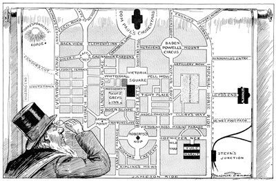 Presidente Kruger analisando um plano de Nova Pretória, 1900 de Unbekannt