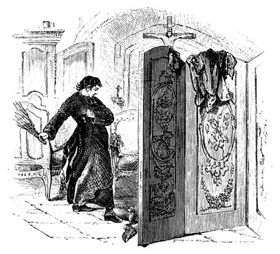 Padre chicoteando um penitente com uma bétula, c1876 de Unbekannt
