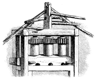 Primitive sugar mill, Santo Domingo, 1873 de Unbekannt