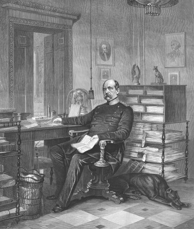 Príncipe Bismarck em seu escritório, 1875 de Unbekannt