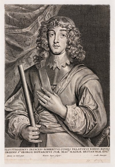 Príncipe Rupert do Reno, oficial de cavalaria, c 1640 de Unbekannt