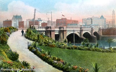 Princes Bridge, Melbourne, Austrália, 1912 de Unbekannt