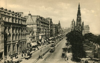 Princes Street Looking East, Edimburgo, c1920s. de Unbekannt