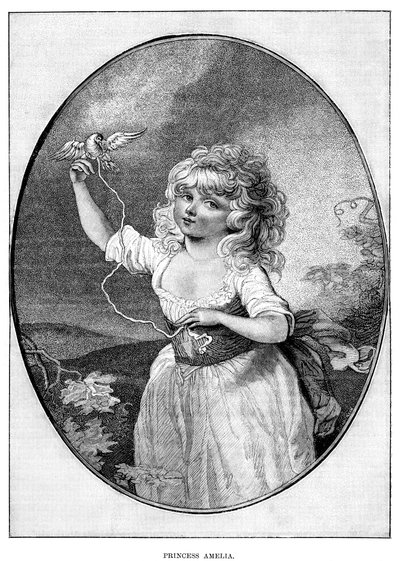 Princesa Amelia, filha mais nova de George III e rainha Charlotte, século XIX de Unbekannt