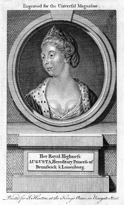 Princesa Augusta Charlotte, Duquesa de Brunswick-Wolfenbuttell, século XVIII de Unbekannt