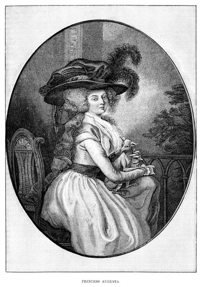 Princesa Augusta, segunda filha de George III, século XIX de Unbekannt