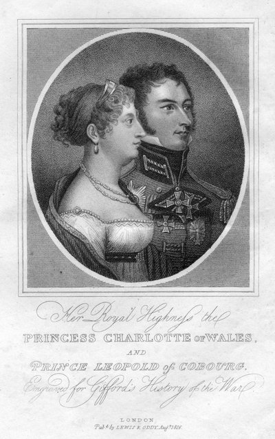 Princesa Charlotte de Gales e Príncipe Leopoldo de Saxe-Coburg, 1816 de Unbekannt
