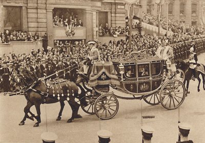 Princesa Elizabeth e seu primo Lord Lascelles com a princesa Royal, 1937 de Unbekannt