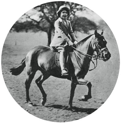 Princesa Elizabeth a cavalo, Windsor Great Park, 1935, 1937 de Unbekannt